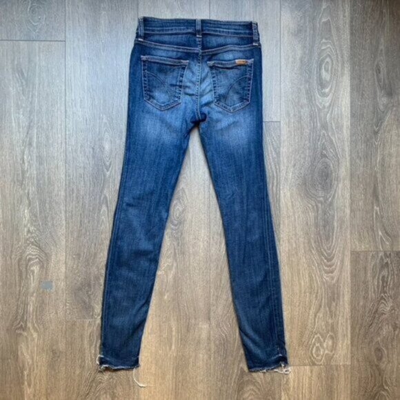 Revolve Joe's Jeans Skinny Jeans Icon Ankle Denim dark wash raw hem midrise 25 - Picture 13 of 16